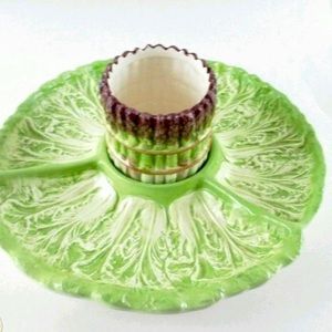 Shafford Cultivated Garden divided serving platter with dip bowl